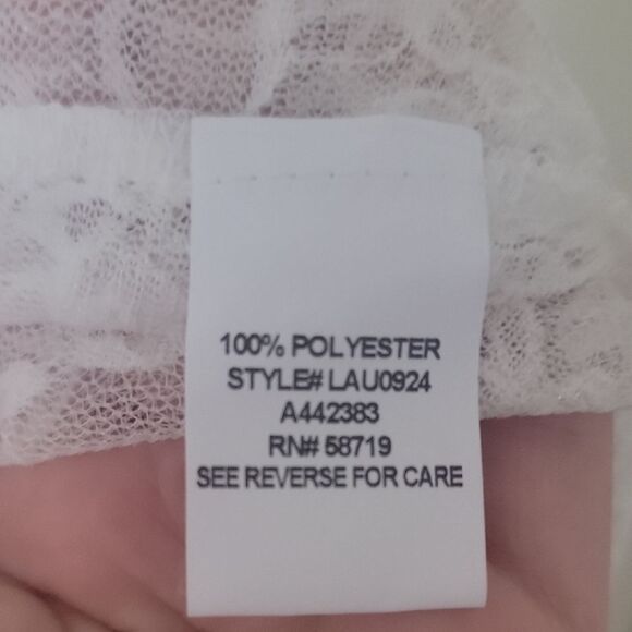 White Lace Dress with Black Trim - Picture 3 of 4